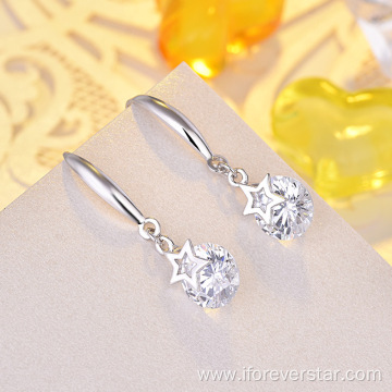 925 Sterling Silver Earring Hooks Star Earrings